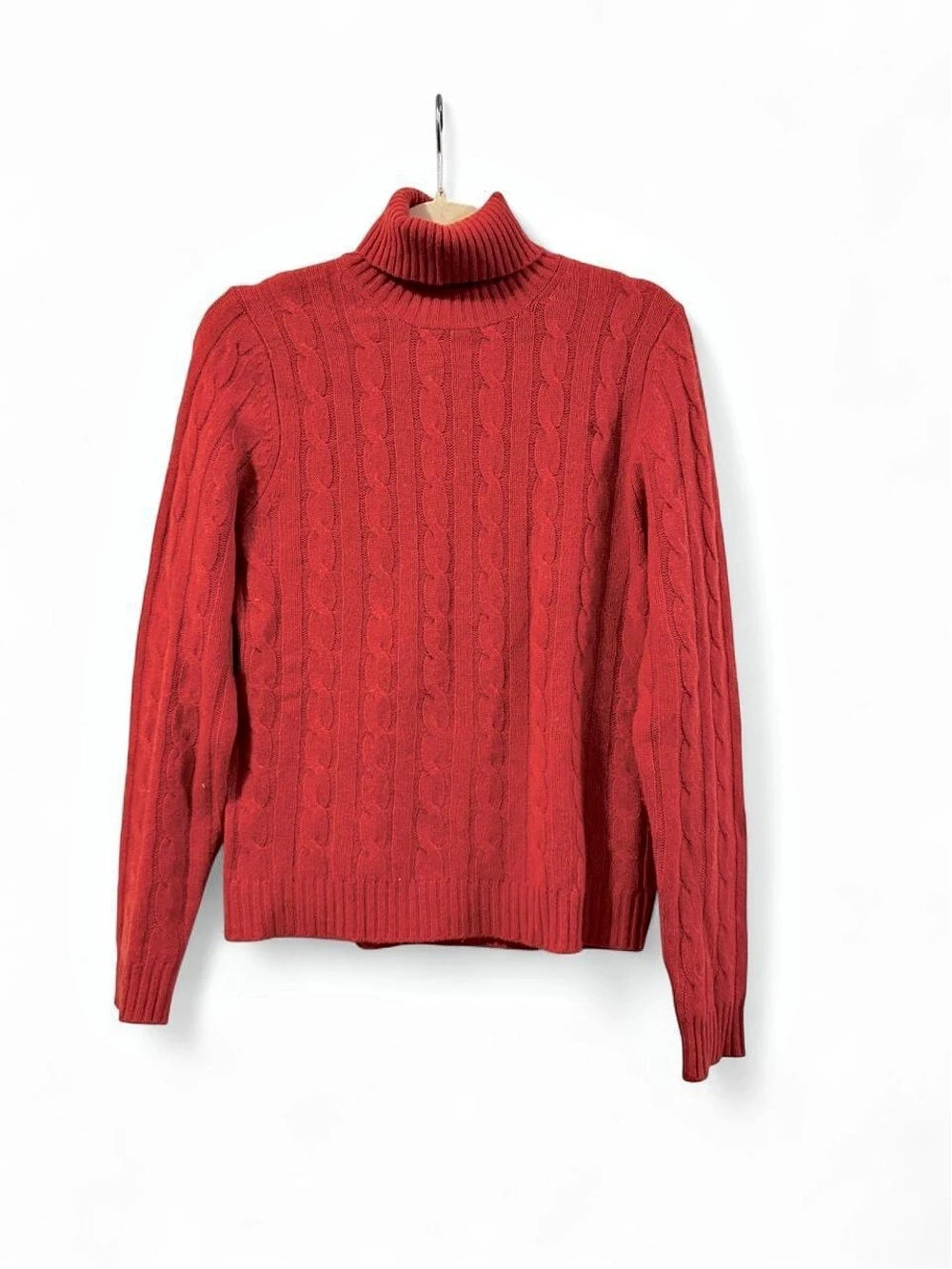 Grace Cashmere Cable Knit Turtleneck Size Medium